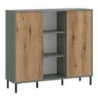 Furniture To Go Darwin Sideboard 2 Door In Green/Oak