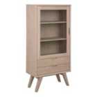 Furniture To Go A-line Display Cabinet With 2 Drawers And 2 Shelves In White Oak