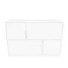 Decorotika Mares Sideboard Floor Standing 4 Cabinets Storage For Living Room And Bedroom - White