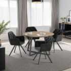 Tectake Lucia Armchair Black Set Of 4