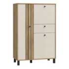 Furniture To Go Grafton 3 Door 1 Drawer Cabinet In Cream And Oak