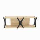 Decorotika Seza Practical Wall Shelf Wall Mounting Shelf Wall Shelving - Sapphire Oak And Black