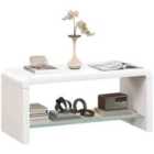 Homcom High Gloss Storage Coffee Table, Centre Table For Living Room, White