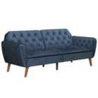 Ng Novogratz Tallulah Memory Foam Futon Blue Velvet