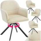 Tectake Armchair Lon Cream And Black Set Of 4