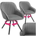 Tectake Snug Armchair Grey Set Of 2