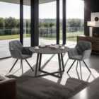 Tectake Lucia Armchair Anthracite Set Of 2