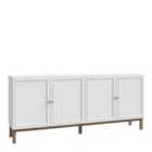 Furniture To Go Wensley 4 Door 1 Drawer Sideboard In Light Grey And Oak