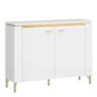 Furniture To Go Lazio Sideboard 2 Door In Alpine White/White Gloss