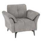 Seconique Amalfi 1 Seater Chair - Grey Fabric