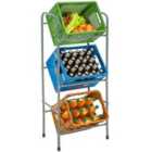 Tectake Shelving Rack For 6 Crates Steel 50 X 33 X 116Cm