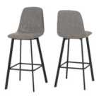 Seconique Quebec Bar Chair (pair) - Grey PU
