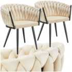 Tectake Astano Dining Chair Sand Set Of 2