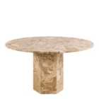 Furniture To Go Naxos Round Dining Table In Brown Marble