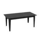 Decorotika - Polka Marble Effect Modern Dining Table For Living Room And Kitchen - Black Marble Effect And Black