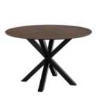 Furniture To Go Heaven Round Dining Table With Ceramic Rusty Brown Top