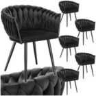Tectake Astano Dining Chair Black Set Of 6