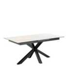 Furniture To Go Heaven Extendable Dining Table With Ceramic White Top 168cm