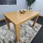Kosy Koala Dining Table Beige Wood Kitchen Place For 4 Seats, Dining Table Only (beige H 75 X L 117 X W 77 Cm)