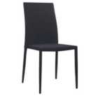 Heartlands Furniture Set Of 4 Chatham Fabric Chairs Metal Legs - Black