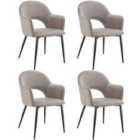 Tectake Sachel Dining Chair Taupe Set Of 4
