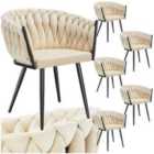 Tectake Astano Dining Chair Sand Set Of 6