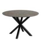 Furniture To Go Heaven Round Dining Table With Ceramic Black Top