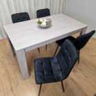 Kosy Koala Dining Table And 4 Chairs Grey 4 Black Velvet Chairs Wood
