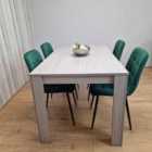 Kosy Koala Dining Table And 4 Chairs Grey 4 Green Velvet Chairs Wood