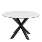 Furniture To Go Heaven Round Dining Table With Ceramic White Top