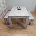 Kosy Koala Dining Table And 2 Benches Grey 2 Wooden Benches Wood