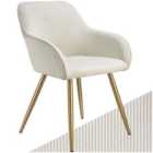 Tectake Marilyn Dining Chair Cream And Gold