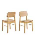 Furniture To Go Barlow Dining Chair In Matt Oak Set Of 2