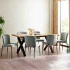 Julian Bowen Set Of Leonie Dining Chairs - Grey