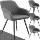 Tectake Marilyn Dining Chair Grey And Black Set Of 4