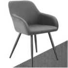 Tectake Marilyn Dining Chair Grey And Black