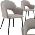 Tectake Sachel Dining Chair Taupe Set Of 2