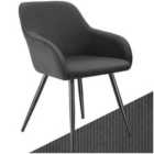 Tectake Marilyn Dining Chair Anthracite And Black