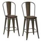 Luxor 24" Metal Counter Stool (2Pk) Bronze