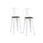 Luxor 24" Metal Counter Stool (2Pk) White