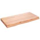 Vidaxl Wall Shelf Light Brown 80X40X6 Cm Treated Solid Wood Oak