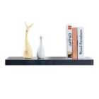 Innoteck 40cm High Gloss Grey Floating Wall Shelf