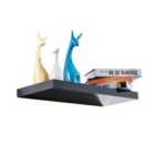 Innoteck 30cm High Gloss Grey Floating Wall Shelf