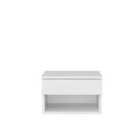 Decorotika Jamot Floating Nightstand Bedside Table Wall Mounted Drawer And Shelf - White