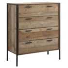Stretton 4 Drawer Chest - Rustic Oak