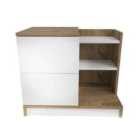 Decorotika Rena Nightstand Table End Table Bedside Table - White And Oud