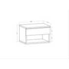 Decorotika Jamot Floating Nightstand Bedside Table Wall Mounted Drawer And Shelf - Wenge