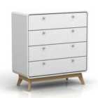 Loft24 Cassie 4 Drawer Dresser White