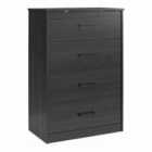 Brez Build Pearce Dresser 4Drw Black Oak