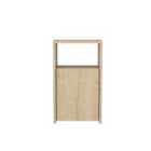 Decorotika Carlin Nightstand With Shelves Bedside Tables - Oak